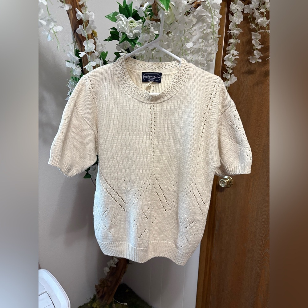 Mademoiselle Vintage Knitwear Ivory Sweater